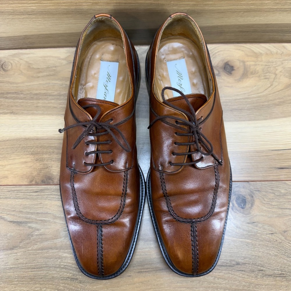 Mezlan Coimbra Split Toe‎ Moc Mens 11.5 M Walnut Brown Leather Dress Shoes